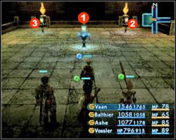 Here youll see three teleportation devices - The Tomb of Raithwall | Part I - Part I - Final Fantasy XII Game Guide