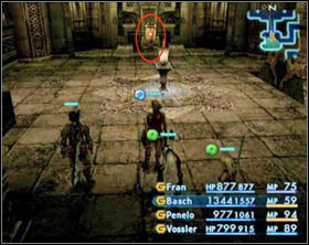 Switch in the north wing. After activating it youll be attacked by three Zombie Mages. Use the teleportation device to get to the main hall. - The Tomb of Raithwall | Part I - Part I - Final Fantasy XII Game Guide