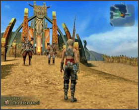 Supinelu is standing before the bridge leading to the Elder knoll [screen 1] - Jahra | Part II - Part II - Final Fantasy XII Game Guide