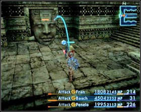 In the temple youll run across moving ornaments: Miriam Guardians (on the left side) and Miriam Facers (on the right side) - Stilshrine of Miriam | Part II - Part II - Final Fantasy XII Game Guide