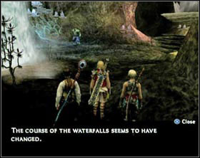 Every time you enter the big, irregular area youll see a message that the course of waterfalls have changed. - Sochen Cave Palace | Part II - Part II - Final Fantasy XII Game Guide