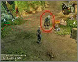 The petitioner on this one is VaKansa, which can be found standing near the seller in Mosphoran Highwaste - Braegh (rank IV) | Ordinary hunt notices - Ordinary hunt notices - Final Fantasy XII Game Guide