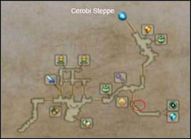 Red circle tells position of the angler - Fishing | Side Quests - Side Quests - Final Fantasy XII Game Guide