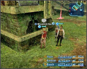 On the left shown is position of windmills in Cerobi Steppe. - Fishing | Side Quests - Side Quests - Final Fantasy XII Game Guide