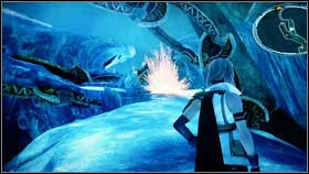 Third chest with Strange Fluid is on the path [1], but you can also find another treasure that is guarded by some soldiers - Walkthrough - Chapter III - Walkthrough - Final Fantasy XIII - Game Guide and Walkthrough