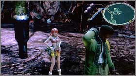 After a short cut scene run straight ahead [1] and kill every creature that you can find - Walkthrough - Chapter IV - Walkthrough - Final Fantasy XIII - Game Guide and Walkthrough