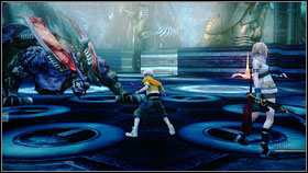 After few battles you will get to the big chamber with a chest guarder by some worms - Walkthrough - Chapter V - Walkthrough - Final Fantasy XIII - Game Guide and Walkthrough