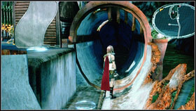 Before the tunnel turn right and find the chest somewhere between cars - Walkthrough - Chapter VII - Walkthrough - Final Fantasy XIII - Game Guide and Walkthrough