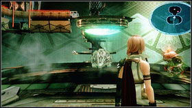 When you will get to the second elevator, use the mechanism on the left [1] - Walkthrough - Chapter VII - Walkthrough - Final Fantasy XIII - Game Guide and Walkthrough