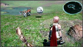 Activate the first stone and go to the red star marked on the map - Walkthrough - Chapter XI - Part 1 - Walkthrough - Final Fantasy XIII - Game Guide and Walkthrough