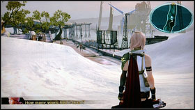 Downstairs go straight ahead and the turn left at the end - Walkthrough - Chapter XI - Part 2 - Walkthrough - Final Fantasy XIII - Game Guide and Walkthrough