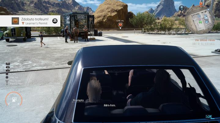 The quest itself is very simple and serves mainly as driving tutorial. - Chapter 1 - Departure | Main storyline - Main storyline - Final Fantasy XV Game Guide