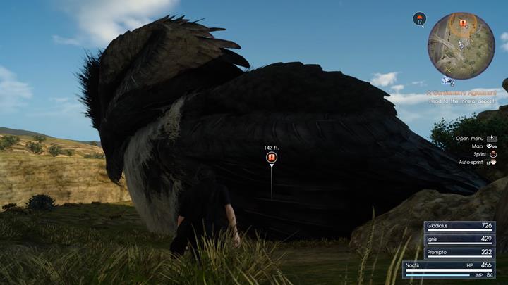 Carefully walk around the beast and grab the precious crystal - Chapter 1 - Departure | Main storyline - Main storyline - Final Fantasy XV Game Guide