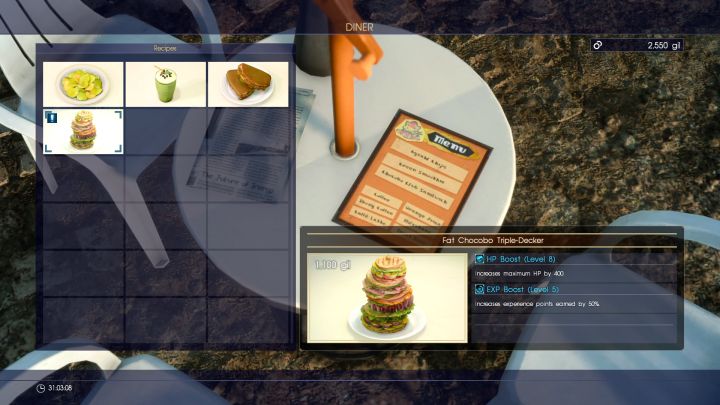 All thats left is to purchase a Fat chocobo Triple-Decker from Wiz. - How to unlock Stacked Ham Sandwich (+50% EXP)? - FAQ - Frequently Asked Questions - Final Fantasy XV Game Guide