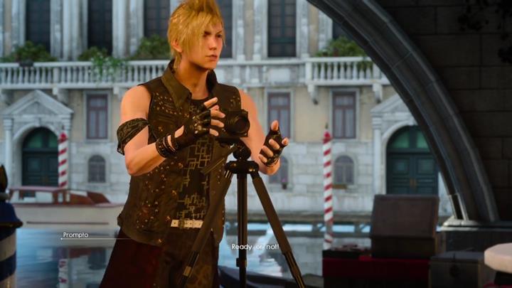 While in some unique places, Prompto will ask Noctis if the team can take a group photo - Photo Ops | Side quests - Side quests - Final Fantasy XV Game Guide