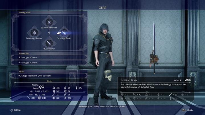 You can unlock Ultima Blade by fully upgrading Engine Blade. - Cid - weapon upgrades | Side quests - Side quests - Final Fantasy XV Game Guide