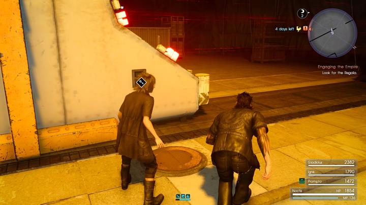 Open the gate and head further into the base. - Chapter 5 - Dark Clouds | Main storyline - Main storyline - Final Fantasy XV Game Guide