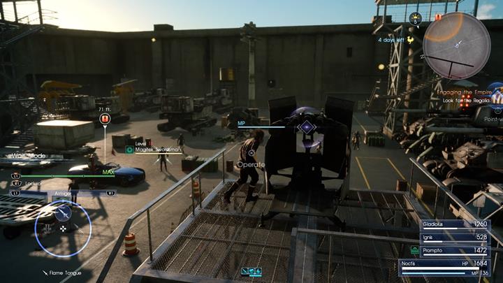 You can use the turret to eliminate enemies. - Chapter 5 - Dark Clouds | Main storyline - Main storyline - Final Fantasy XV Game Guide