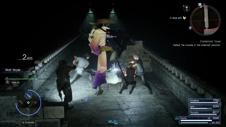An encounter with Yojimbo and other monsters on a narrow bridge isnt a pleasurable one. - Costlemark Tower | Optional dungeons - Optional dungeons - Final Fantasy XV Game Guide