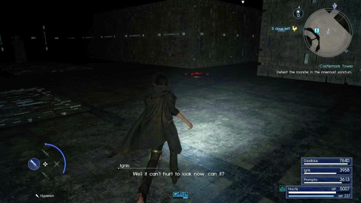 A red pressure plate visible in the distance. - Costlemark Tower | Optional dungeons - Optional dungeons - Final Fantasy XV Game Guide