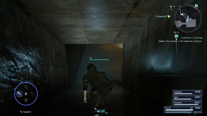 The tunnel leading to the boss. - Crestholm Channels | Optional dungeons - Optional dungeons - Final Fantasy XV Game Guide