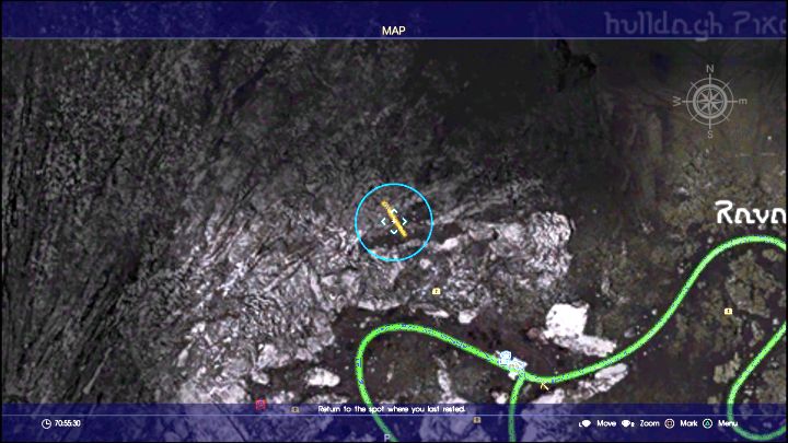 The location of Pitioss dungeon. - Pitioss | Optional dungeons - Optional dungeons - Final Fantasy XV Game Guide