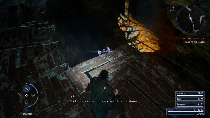 Dont forget to lower the ladder. - Daurell Caverns | Optional dungeons - Optional dungeons - Final Fantasy XV Game Guide