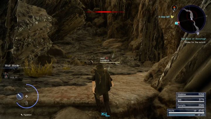 The first group of enemies - Saphyrtail. - Rock of Ravatogh | Optional dungeons - Optional dungeons - Final Fantasy XV Game Guide