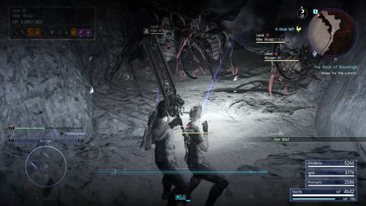 Killer Wasps and Wyverns - an immensely irritating combination. - Rock of Ravatogh | Optional dungeons - Optional dungeons - Final Fantasy XV Game Guide