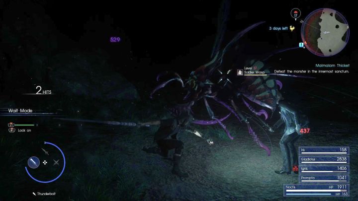 Oversized wasps (Solder Wasps in this case) are one of the most irritating enemies in the game. - Malmalam Thicket | Optional dungeons - Optional dungeons - Final Fantasy XV Game Guide