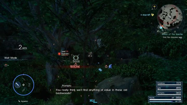 Mushussu isnt an opponent youll have problems defeating. - Myrlwood Forest | Optional dungeons - Optional dungeons - Final Fantasy XV Game Guide