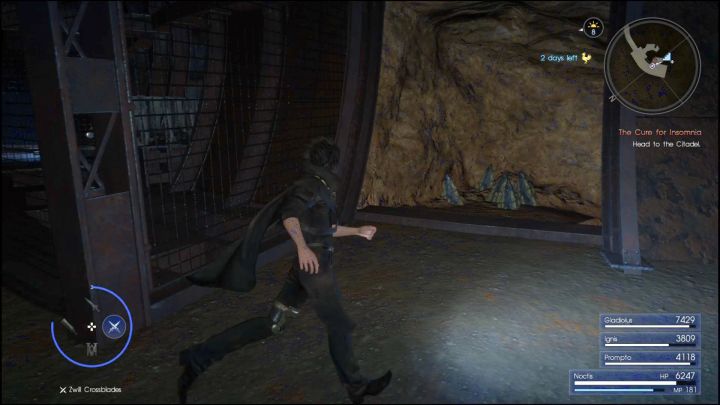 A passage with the fire deposit next to it. - Balouve Mines | Optional dungeons - Optional dungeons - Final Fantasy XV Game Guide