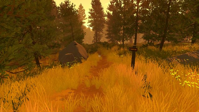 The path to the supply point. - Day 1 - Walkthrough - Firewatch - Game Guide and Walkthrough