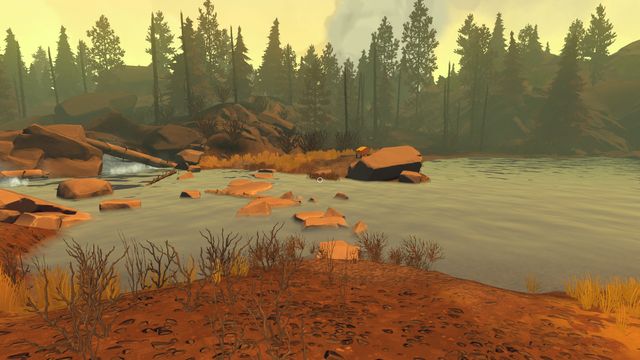 The way to where firemen are. - Day 76 - Walkthrough - Firewatch - Game Guide and Walkthrough