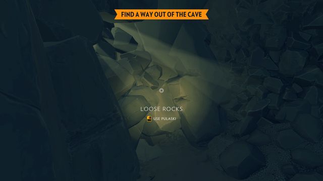 On the fork, go left where you can make a way for yourself between rocks, with the axe (interaction) - Day 78 - Walkthrough - Firewatch - Game Guide and Walkthrough