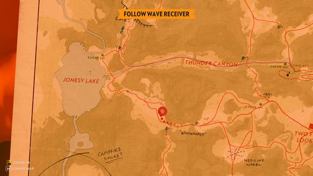 Your destination point is to the West of the tower - Day 79 - Walkthrough - Firewatch - Game Guide and Walkthrough