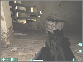 In the room on the left you'll find an AT-5 Proximity Mine and a Medkit on a sofa - [Interval 08-A] Urban Decay - First Encounter Assault Recon - Game Guide and Walkthrough