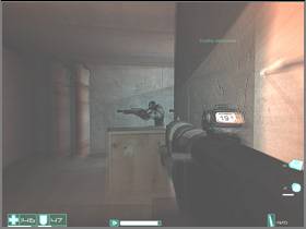 Enter the room (the door is on the right), take the Medkit and a Type-7 Particle Weapon, and return to the corridor - [Interval 08-B] Point of Entry - First Encounter Assault Recon - Game Guide and Walkthrough