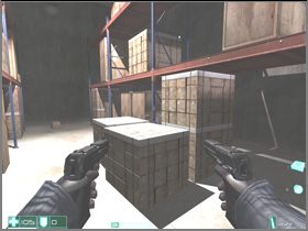 Go through the room full of boxes to get to a large room where you'll see three tall shelves - [Interval 02] First Encounter - First Encounter Assault Recon - Game Guide and Walkthrough