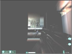 Hide behind two blue pipes, just as it's depicted in the picture on the left above, and wait - [Interval 03-C] Bad Water - First Encounter Assault Recon - Game Guide and Walkthrough