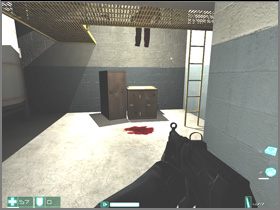 You'll get to a room with blue gas bottles - [Interval 03-C] Bad Water - First Encounter Assault Recon - Game Guide and Walkthrough