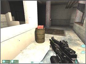 You'll get to an L-shaped room, exit through the door and take two N6A3 Fragmentation Grenades and a 10mm HV Penetrator, which is against the wall - [Interval 03-C] Bad Water - First Encounter Assault Recon - Game Guide and Walkthrough