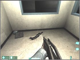 Get your weapon ready and move forward with care - in front of you, next to the pillar two soldiers armed with RPL Sub-Machineguns will appear - [Interval 03-C] Bad Water - First Encounter Assault Recon - Game Guide and Walkthrough