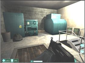 Take another Medkit from the shelves on the right, then go left and start going up the ladder - [Interval 03-D] Exeunt Omnes - First Encounter Assault Recon - Game Guide and Walkthrough