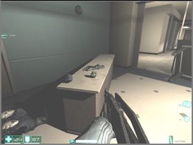 In the next room with pillars, and further - in the room with a glass wall - there are four soldiers - [Interval 05-A] Bishop - First Encounter Assault Recon - Game Guide and Walkthrough