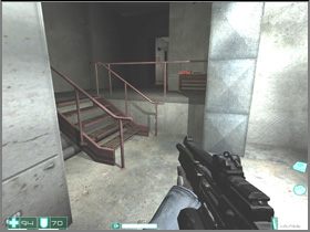 There'll be plenty of equipment on the left: a Medkit, a Body Armor, a G2A2 Assault Rifle, an AT-14 Pistol and two N6A3 Fragmentation Grenades - [Interval 05-B] Blindside - First Encounter Assault Recon - Game Guide and Walkthrough