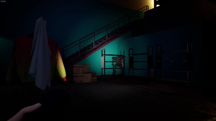 Find the red door, as behind them there is a gift box containing a key - FNAF SB: Thrill Seeker - walkthrough, solution - Walkthrough - FNAF Security Breach Guide