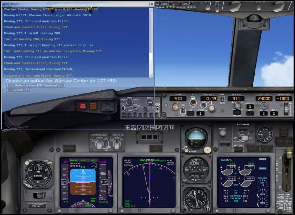 Descending to FL240. - Flight - Exemplary flight: Boeing 737-800 - Flight Simulator X - Game Guide and Walkthrough