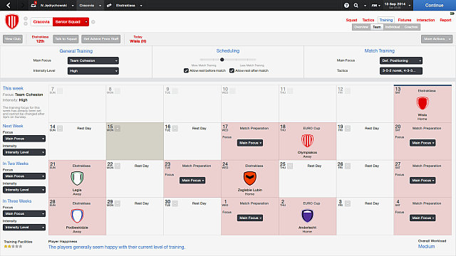 Team training is a general form of training for all of the team - Team training - Training - Football Manager 2014 - Game Guide and Walkthrough
