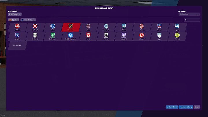 The next step at the beginning of your career in Football Manager 2019 is the selection of league games - Football Manager 2019: First steps in career - Football Manager 2019: Good start - Football Manager 2019 Guide and Tips